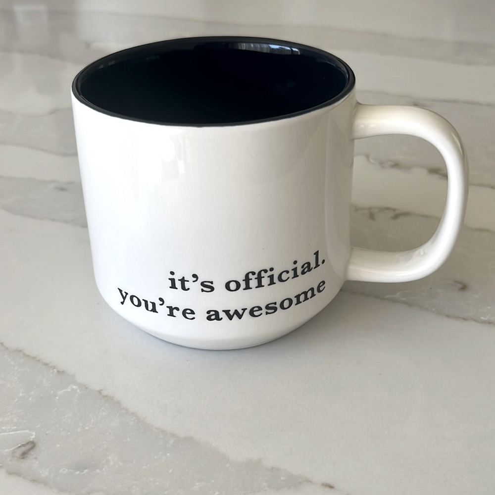 Threshold “It’s official, you’re awesome” Ceramic Coffee Mug Blue Interior